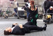 J-Love earns her paycheck with director Baldwin