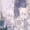 Alan Lee. Rolozo Tolkien. Within Minas Tirith.